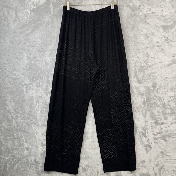 JG's Mad Lab Pants Womens Medium Black Painted Geometric Langenlook Artsy Button - Picture 2 of 13
